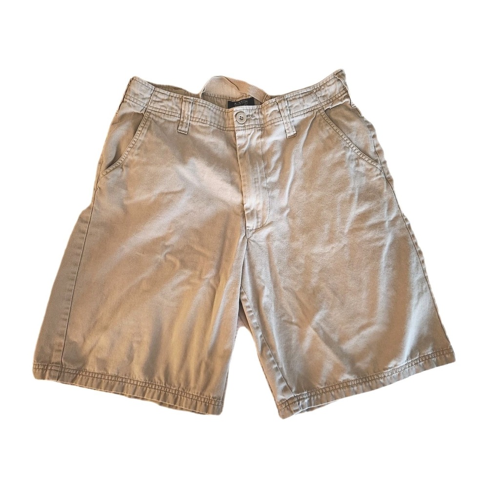 Austin Clothing Co. Khaki shorts 33 Flat Front Inner Drawstring preppy Minimal